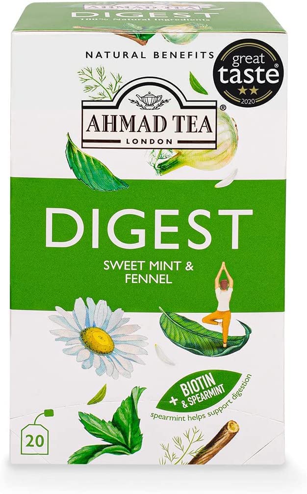 Ahmad Tea Herbal Tea, Sweet Mint, Fennel & Biotin 'Digest'