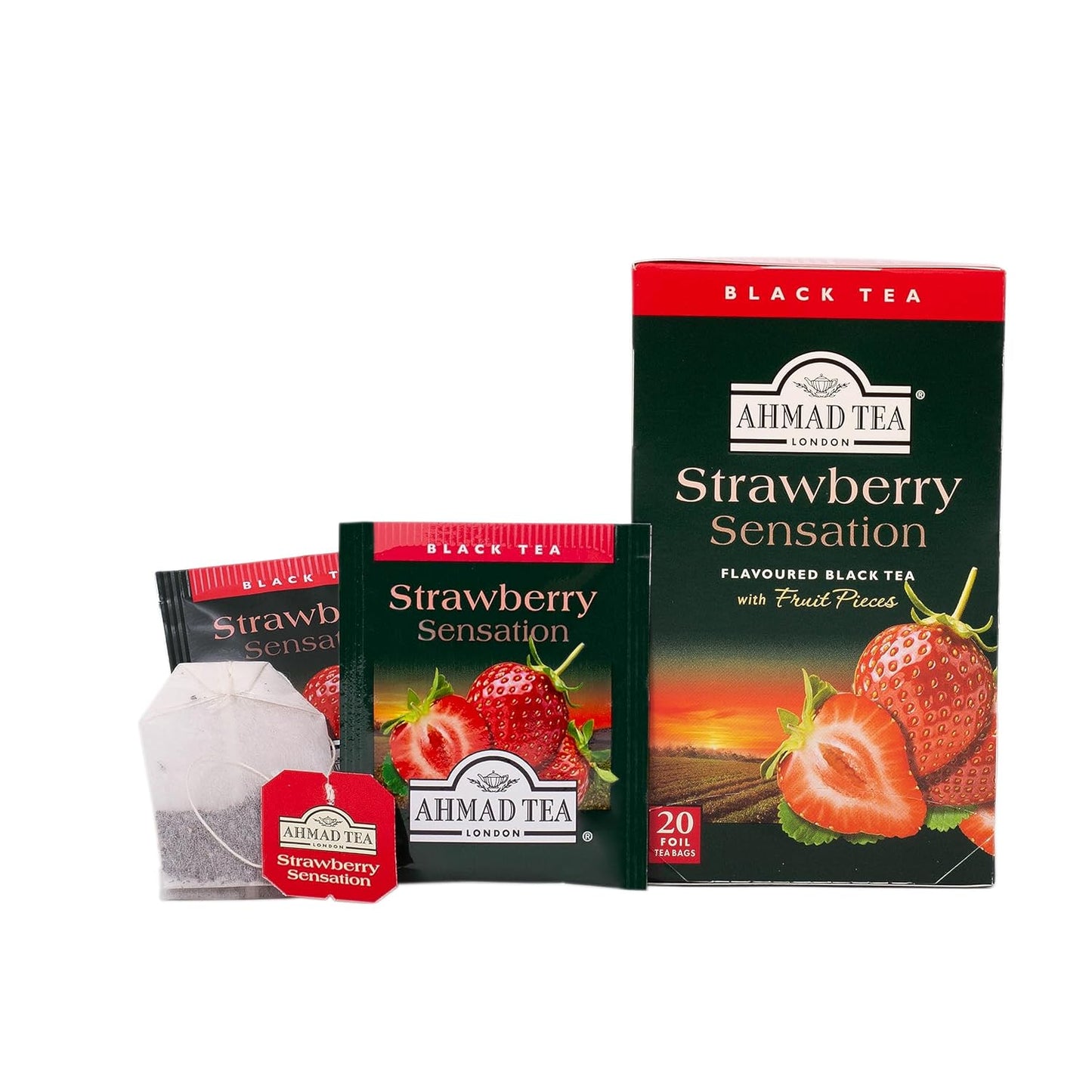 Ahmad Tea Black Tea, Strawberry Sensation Teabags