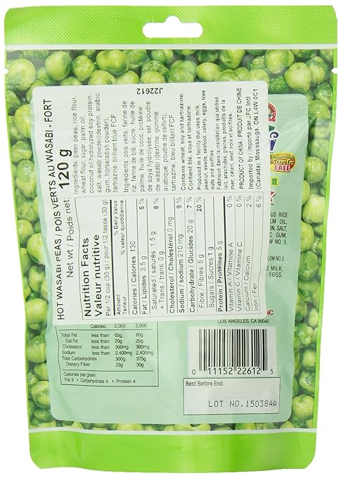 Hapi Wasabi Coated Green Peas, 4.23 oz, 6 pack